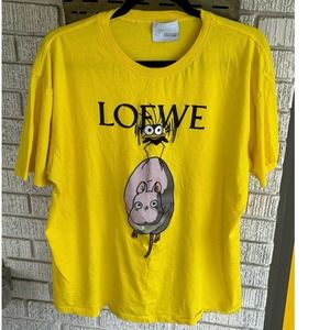 LOEWE x Studio Ghibli Spirited Away S928Y22J08 Short Sleeve T-shirt Yellow XL